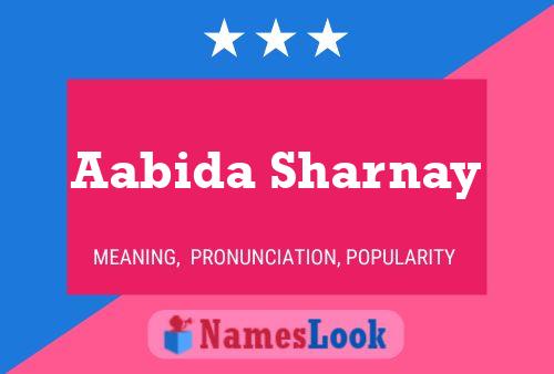 Aabida Sharnay பெயர் போஸ்டர்