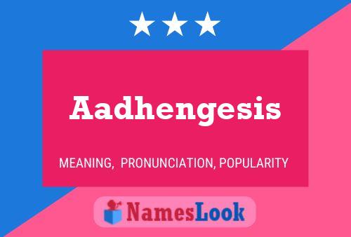 Aadhengesis பெயர் போஸ்டர்