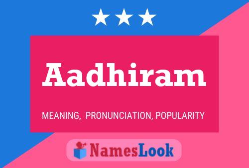 Aadhiram பெயர் போஸ்டர்