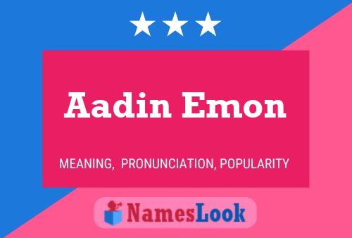 Aadin Emon பெயர் போஸ்டர்