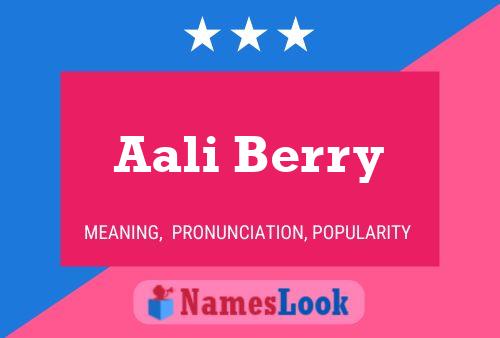 Aali Berry பெயர் போஸ்டர்