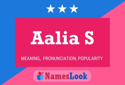 Aalia S பெயர் போஸ்டர்