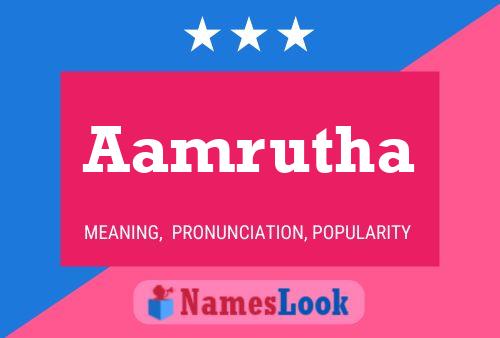 Aamrutha பெயர் போஸ்டர்