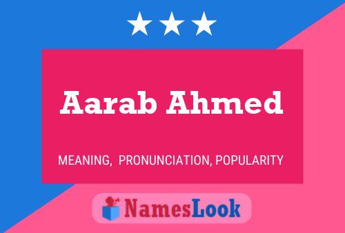 Aarab Ahmed பெயர் போஸ்டர்