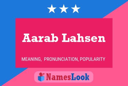 Aarab Lahsen பெயர் போஸ்டர்