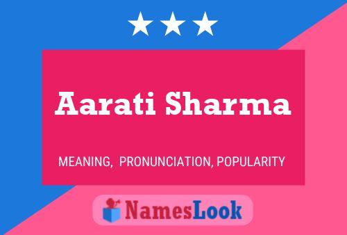 Aarati Sharma பெயர் போஸ்டர்