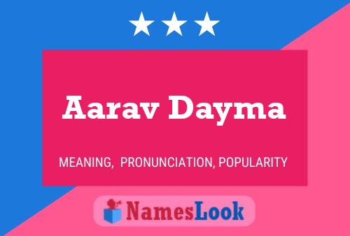 Aarav Dayma பெயர் போஸ்டர்