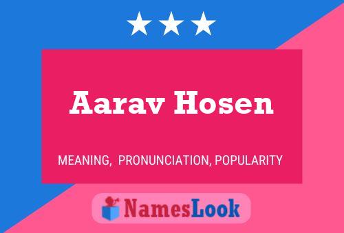 Aarav Hosen பெயர் போஸ்டர்