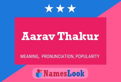 Aarav Thakur பெயர் போஸ்டர்