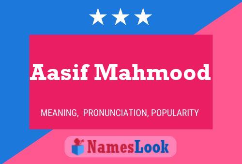 Aasif Mahmood பெயர் போஸ்டர்