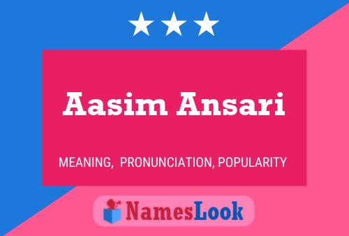 Aasim Ansari பெயர் போஸ்டர்