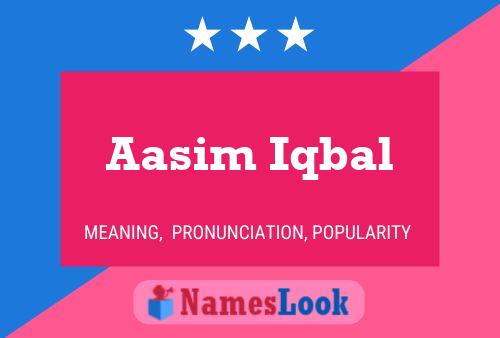 Aasim Iqbal பெயர் போஸ்டர்