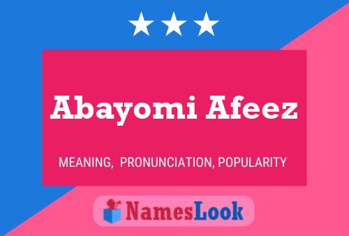 Abayomi Afeez பெயர் போஸ்டர்