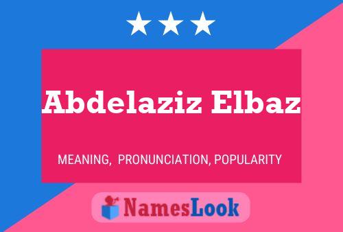 Abdelaziz Elbaz பெயர் போஸ்டர்