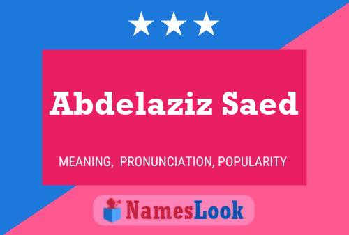 Abdelaziz Saed பெயர் போஸ்டர்