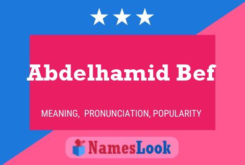 Abdelhamid Bef பெயர் போஸ்டர்