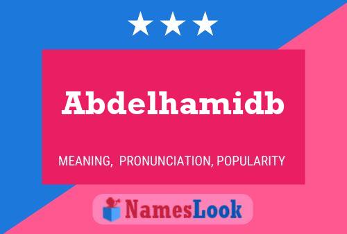 Abdelhamidb பெயர் போஸ்டர்