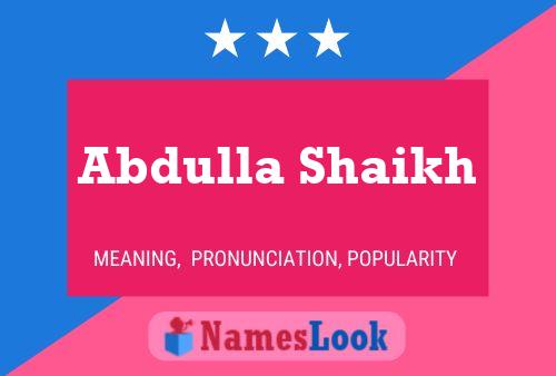 Abdulla Shaikh பெயர் போஸ்டர்