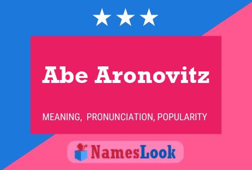 Abe Aronovitz பெயர் போஸ்டர்