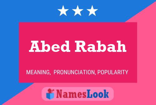 Abed Rabah பெயர் போஸ்டர்