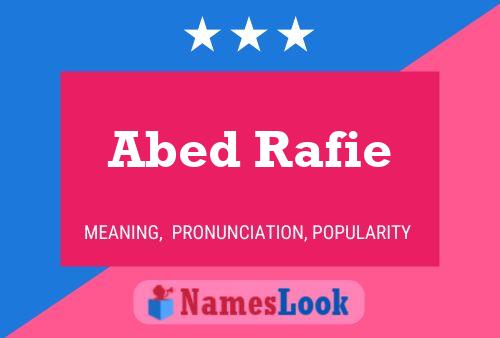 Abed Rafie பெயர் போஸ்டர்