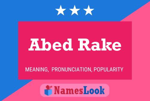 Abed Rake பெயர் போஸ்டர்