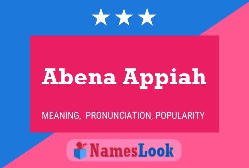 Abena Appiah பெயர் போஸ்டர்