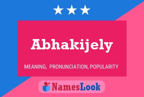 Abhakijely பெயர் போஸ்டர்