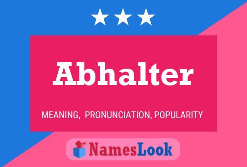 Abhalter பெயர் போஸ்டர்