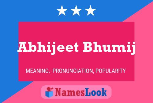 Abhijeet Bhumij பெயர் போஸ்டர்