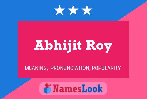 Abhijit Roy பெயர் போஸ்டர்