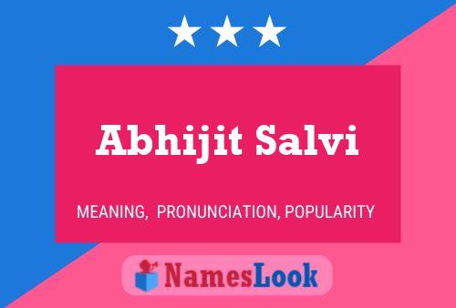 Abhijit Salvi பெயர் போஸ்டர்