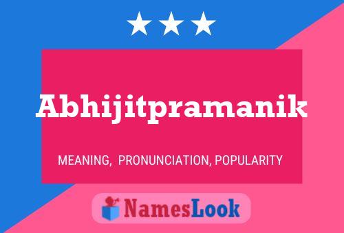 Abhijitpramanik பெயர் போஸ்டர்