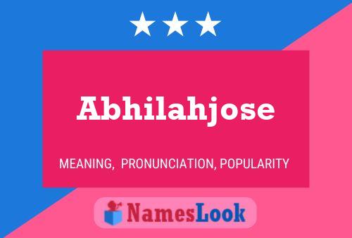 Abhilahjose பெயர் போஸ்டர்