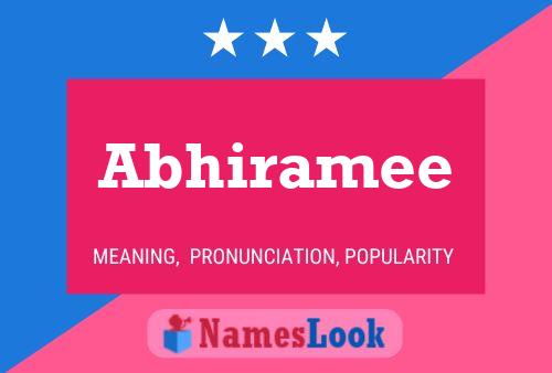 Abhiramee பெயர் போஸ்டர்