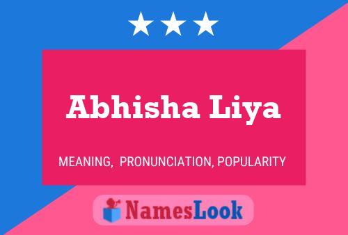 Abhisha Liya பெயர் போஸ்டர்