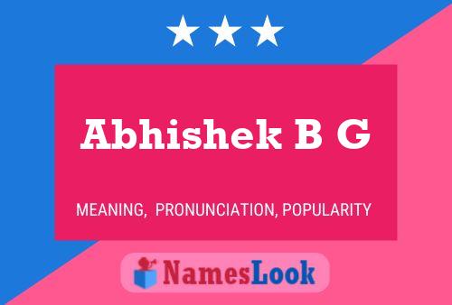 Abhishek B G பெயர் போஸ்டர்