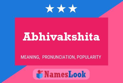 Abhivakshita பெயர் போஸ்டர்