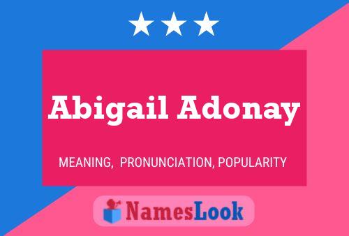 Abigail Adonay பெயர் போஸ்டர்