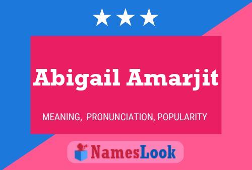 Abigail Amarjit பெயர் போஸ்டர்