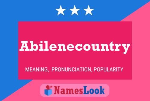 Abilenecountry பெயர் போஸ்டர்