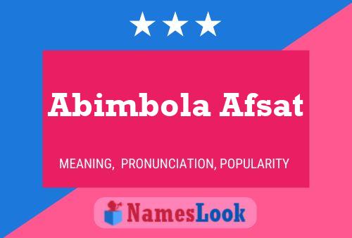 Abimbola Afsat பெயர் போஸ்டர்