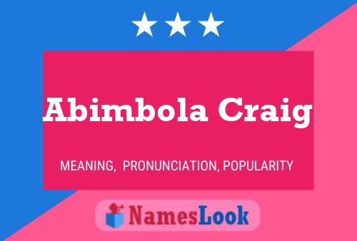 Abimbola Craig பெயர் போஸ்டர்