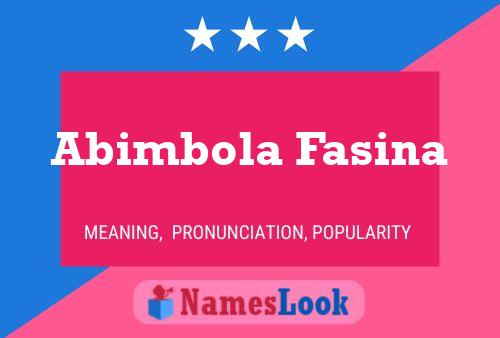 Abimbola Fasina பெயர் போஸ்டர்