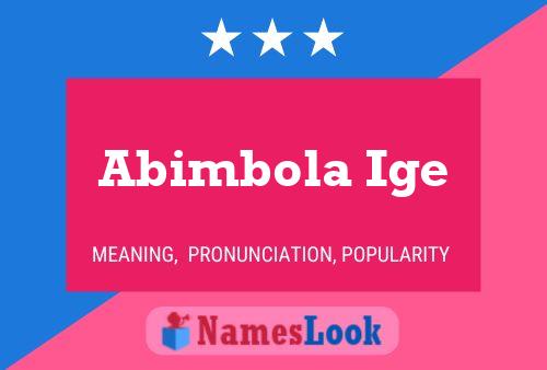 Abimbola Ige பெயர் போஸ்டர்