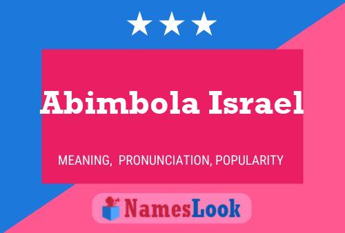 Abimbola Israel பெயர் போஸ்டர்