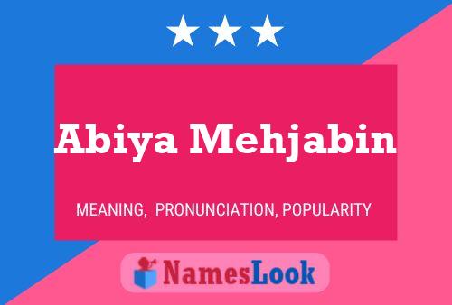 Abiya Mehjabin பெயர் போஸ்டர்