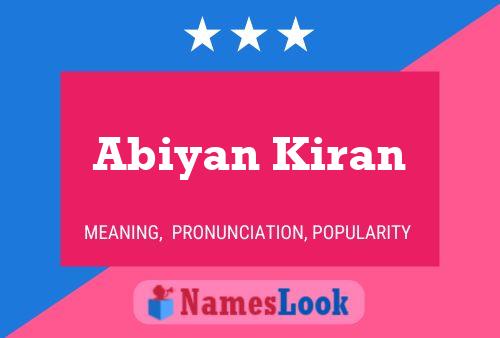 Abiyan Kiran பெயர் போஸ்டர்