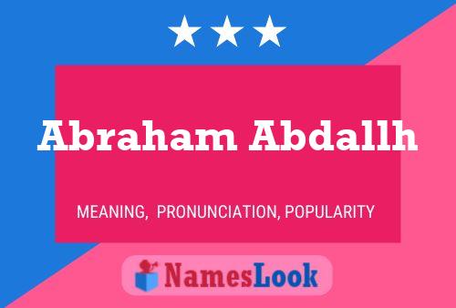 Abraham Abdallh பெயர் போஸ்டர்