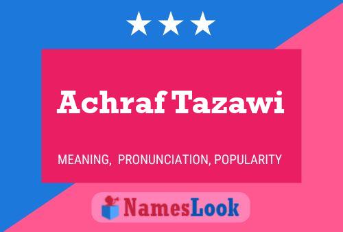 Achraf Tazawi பெயர் போஸ்டர்